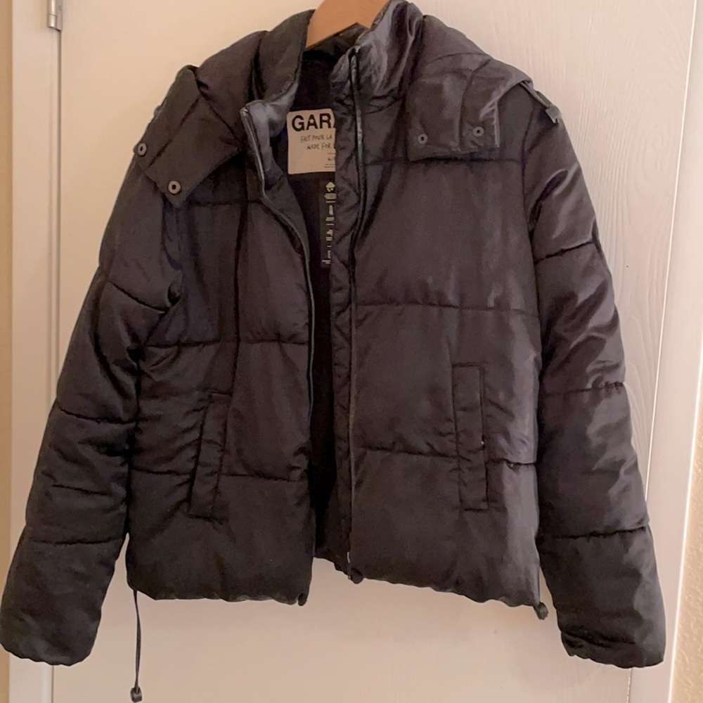 Black puffer jacket